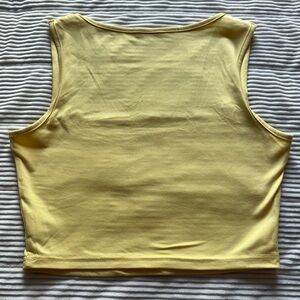 Women's Yellow Crop Tank Top